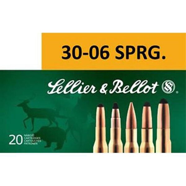 Sellier & Bellot Rifle Ammunition .30-06 Sprg 180 gr SPCE  - 20/box
