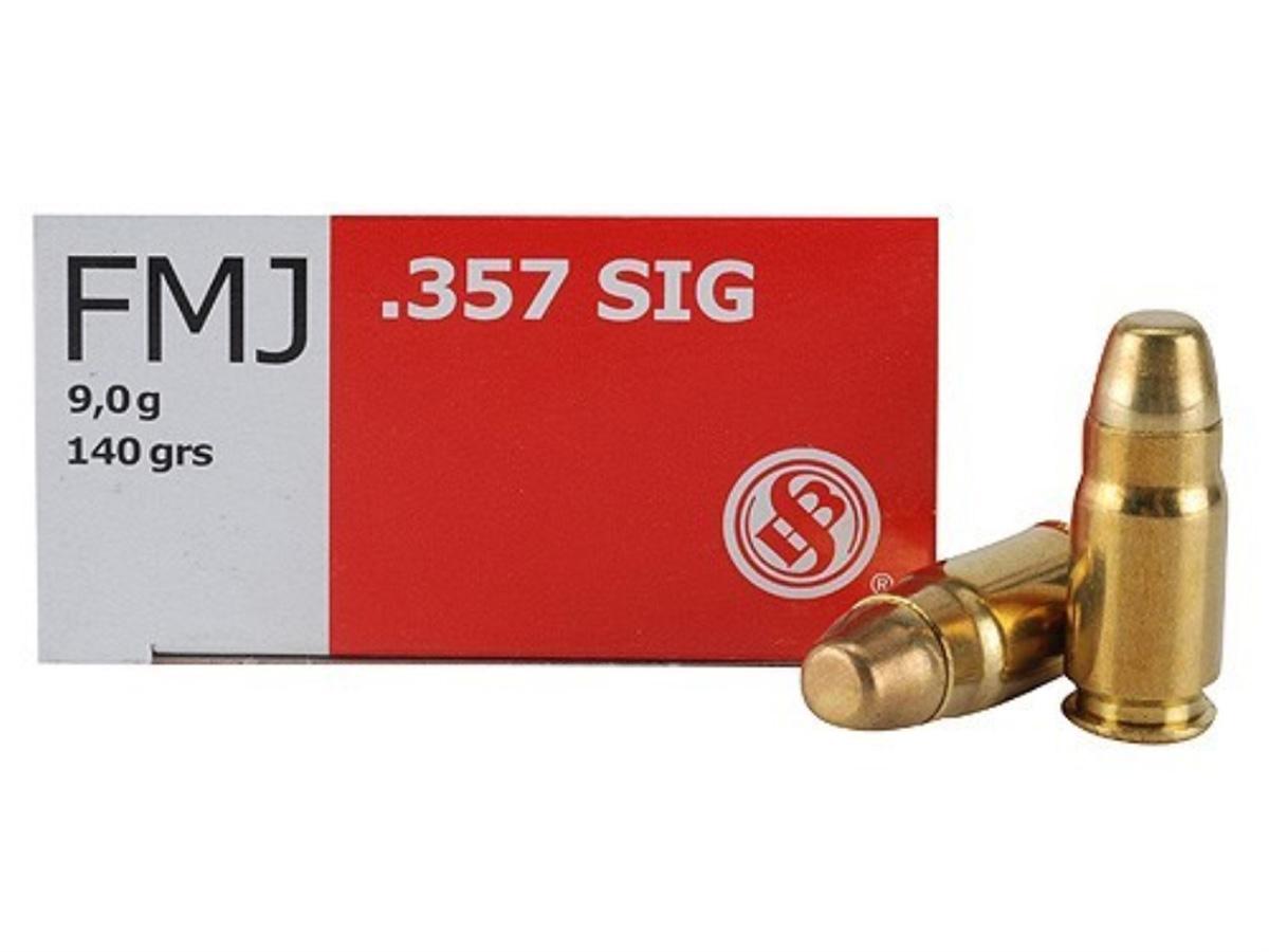 Sellier & Bellot Pistol & Revolver Ammo .357 Sig 140 gr FMJ 50/Box