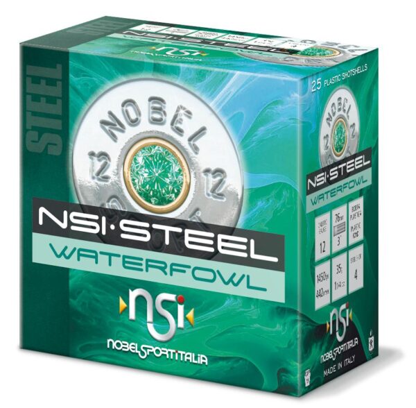 Nobel Sport Steel Waterfowl Shotshells 12 ga 3" 1-1/4 oz 1450 fps #2 25/ct