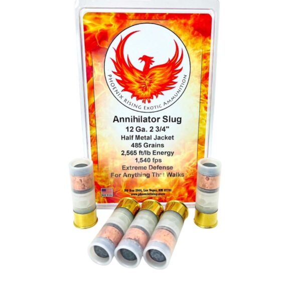 Phoenix Rising Annihilator Slug Shotshell 12ga 2-3/4" 485gr Slug 1540 fps 5/ct