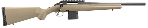 Ruger 26985 American Ranch  Compact 350 Legend 5+1 16.38" Matte Black Threaded Barrel, Matte Black Picatinny Rail Steel Receiver, Flat Dark Earth Fixed Synthetic Stock, Right Hand
