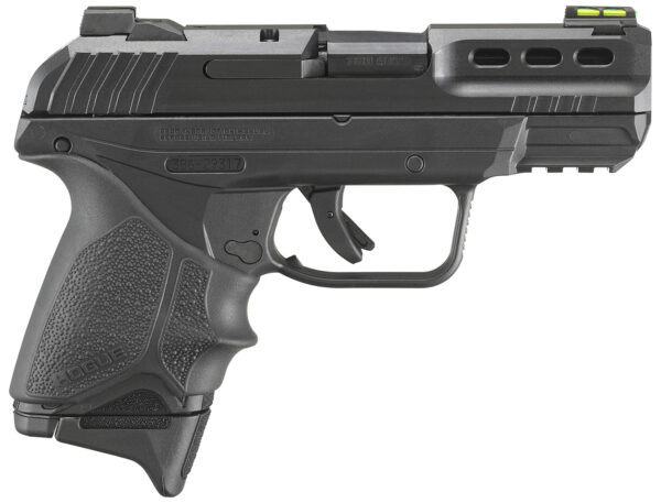 Ruger 3854 Security-380 *MA Compliant 380 ACP 10+1 (3) 3.42" Black Oxide Barrel, Black Serrated Steel Slide, Black Polymer Frame w/Accessory Rail, Hogue Grip