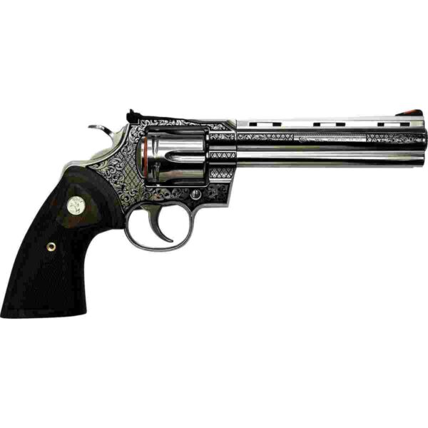 Colt Python "Filigree Barrel and Frame" Handgun .357 Mag 6rd Capacity 6" Barrel Stainless Finish Wood Grips