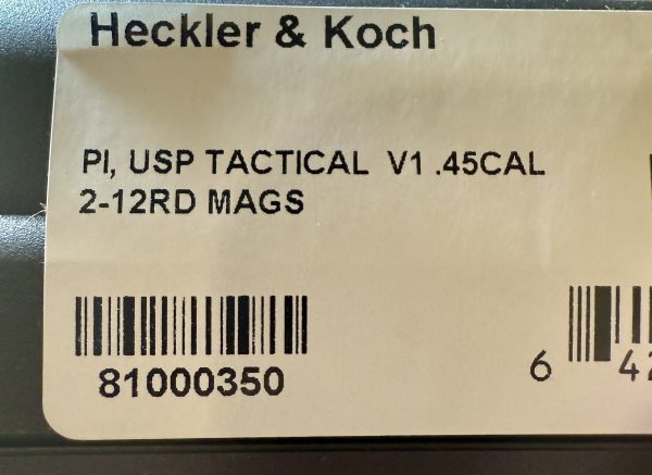 Heckler & Koch USP45 Tactical V1 .45acp 12+1 81000350 NIB HK H&K USP Threaded Barrel - Image 3