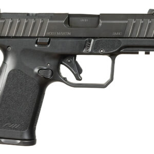 Rost Martin RM1CBLKOSP(COMP) RM1C  9mm Luger 17+1 4" Black Compensated Match Grade Barrel, Black Tenifer Optic Ready/Serrated Steel Slide, Black Polymer Frame w/Picatinny Rail, Textured Grip