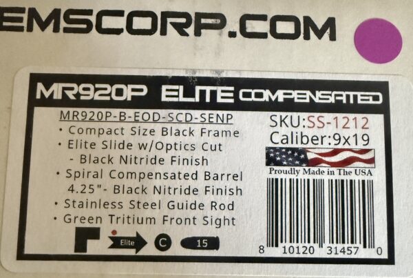 Shadow Systems MR920P Elite 9mm NIB 15+1 4.25" Compensated Optics Ready SS-1212 - Image 9