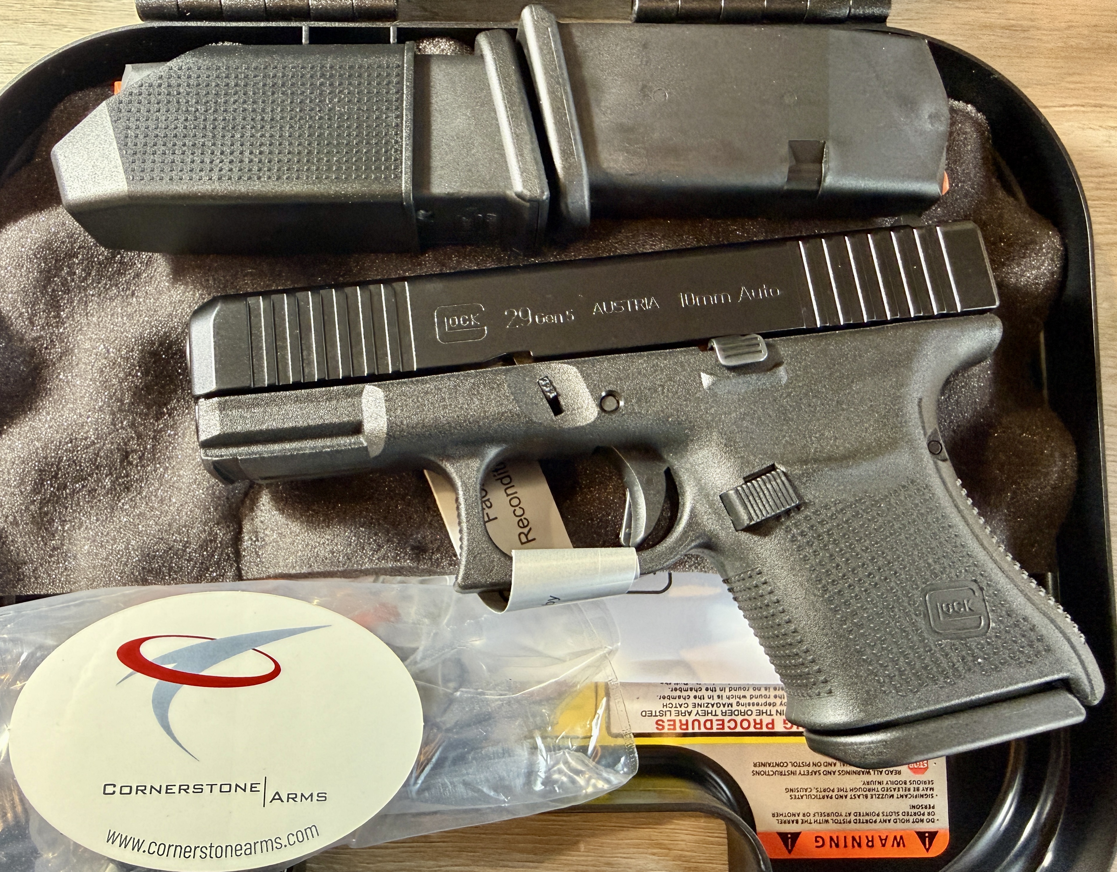 Glock 29 Gen5 10mm 10+1 FACTORY REBUILD PR29555 G29 Gen 5 w/ 3 mags - Cornerstone Arms