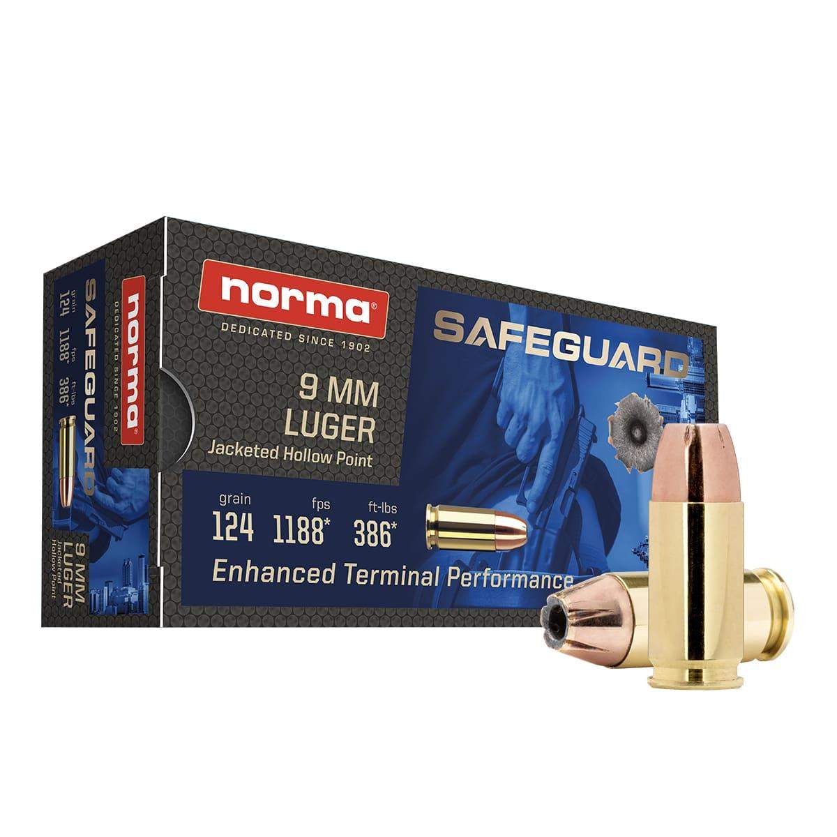 norma 9mm Luger 124gr JHP – 50rd